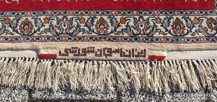 Isfahan selyem konturos szőnyeg szignos ALKUDHATÓ