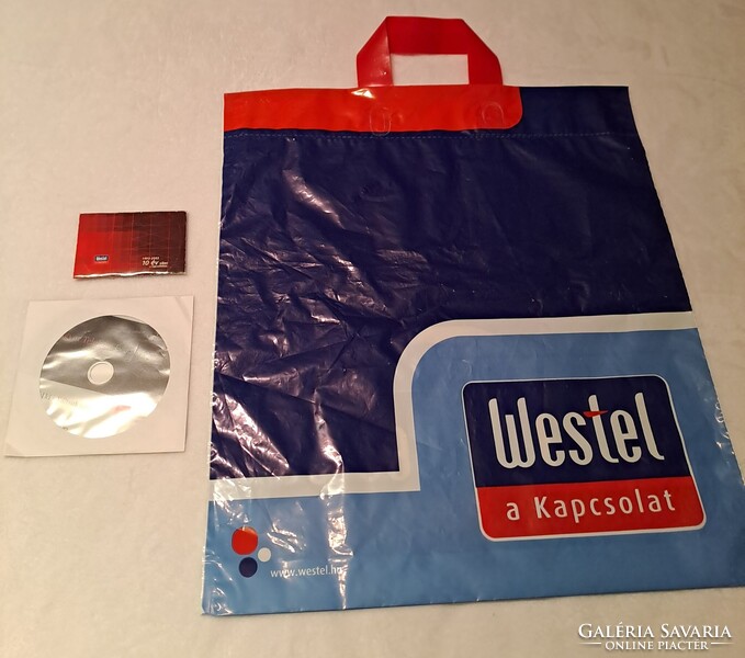 Westel a kapcsolat, Magyar Telekom emlékcsomag, szatyor, CD, DVD