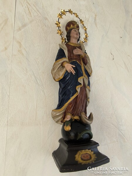 Gyönyörű Fa szobor Szeplőtelen Szűz Mária,