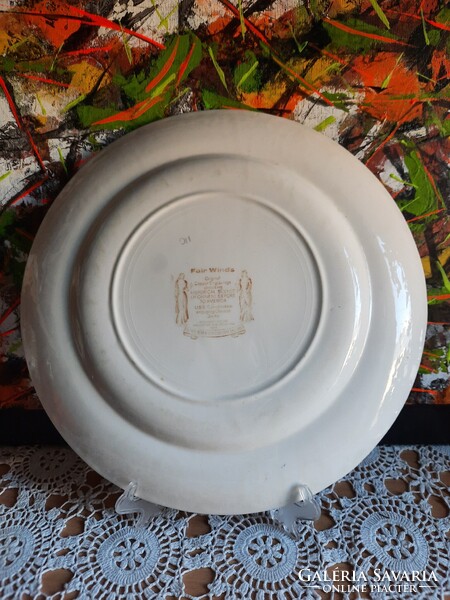 Staffordshire - Fair winds angol porcelánfajansz tányér - Friendship of Salem emléktányér