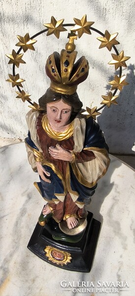 Gyönyörű Fa szobor Szeplőtelen Szűz Mária,
