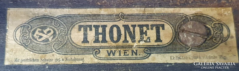 Eredeti jelzett bécsi Thonet Wien karfás pad