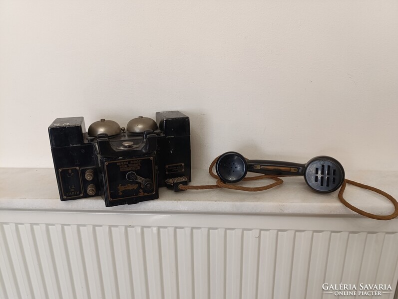 Antik katonai telefon angol készülék militari London 612 1546