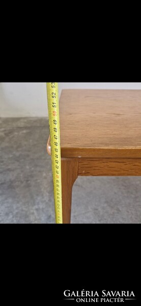 Svéd vintage mid century fa kisasztal, lerakóasztal, jelzett