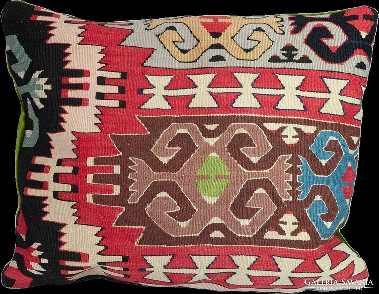 Balkáni Kelim Párna 40x50 cm-es "Újrahasznosított termék "