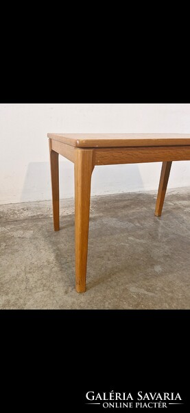 Svéd vintage mid century fa kisasztal, lerakóasztal, jelzett