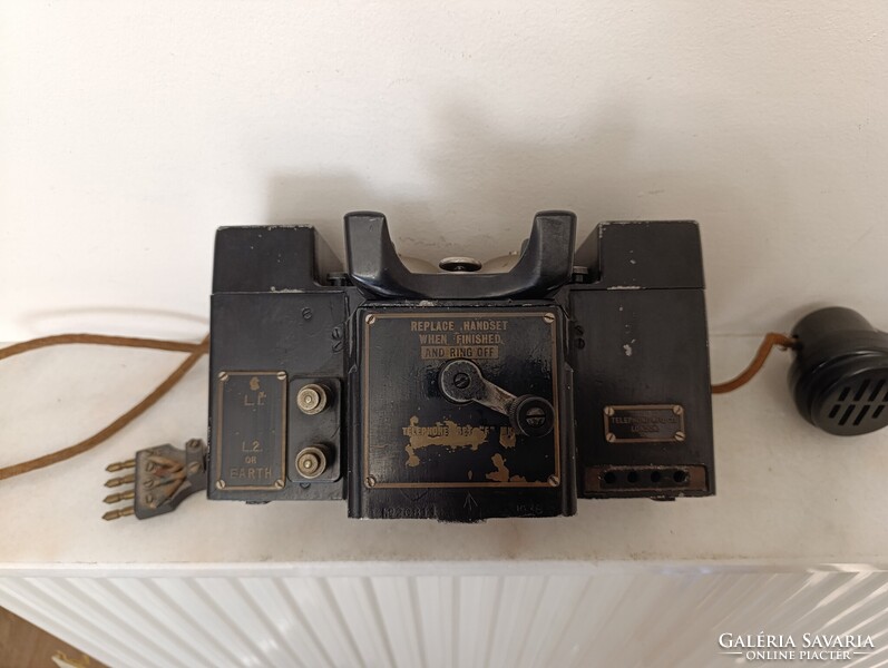 Antik katonai telefon angol készülék militari London 612 1546