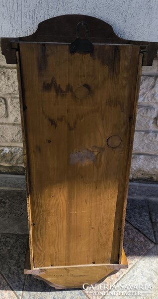 Antik szecessziós Art Deco fali vitrin kulcsos szekrény fali óra doboz csiszolt üveg hàzi àldàs tart