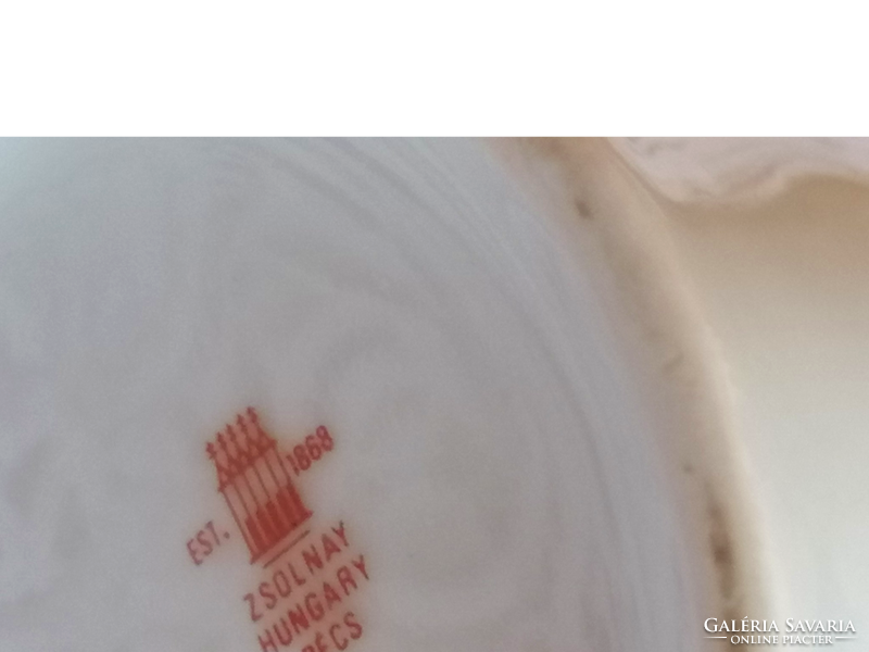 Zsolnay,  retró nárciszos váza 20 cm, ritka jelöléssel