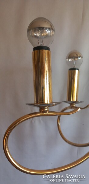 Kolarz réz- króm mennyezeti lámpa ALKUDHATÓ  Hollywood regency