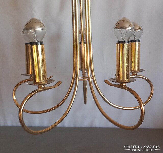 Kolarz réz- króm mennyezeti lámpa ALKUDHATÓ  Hollywood regency