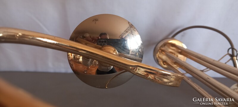 Kolarz réz- króm mennyezeti lámpa ALKUDHATÓ  Hollywood regency