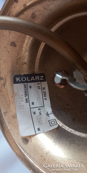 Kolarz réz- króm mennyezeti lámpa ALKUDHATÓ  Hollywood regency