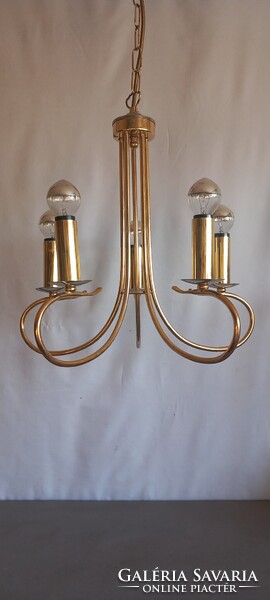 Kolarz réz- króm mennyezeti lámpa ALKUDHATÓ  Hollywood regency
