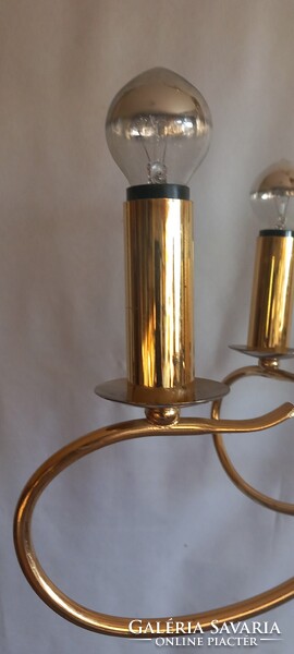 Kolarz réz- króm mennyezeti lámpa ALKUDHATÓ  Hollywood regency