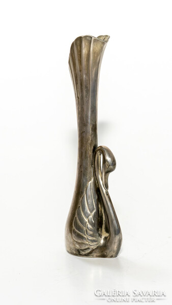 Fém art deco hattyús váza