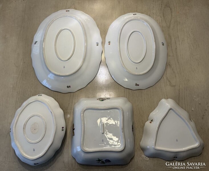 Ó-Herendi Viktória Királynő mintás rokályos étkészlet az 1900-as évek elejéről!Ritkán fellelhető!