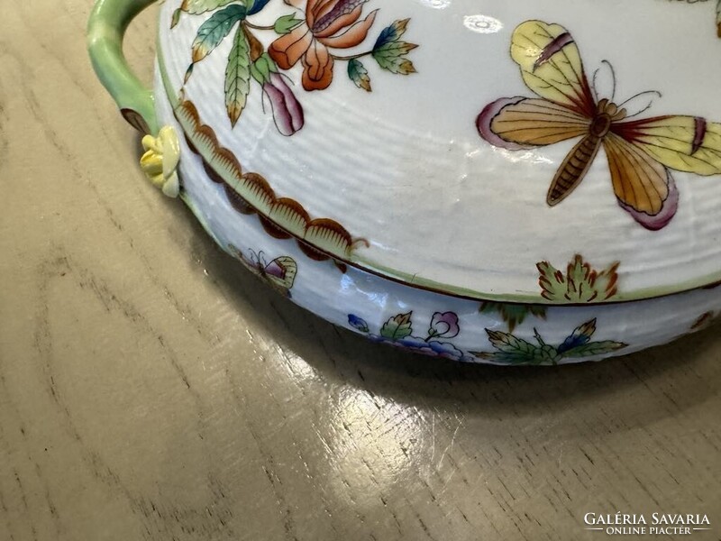 Ó-Herendi Viktória Királynő mintás rokályos étkészlet az 1900-as évek elejéről!Ritkán fellelhető!