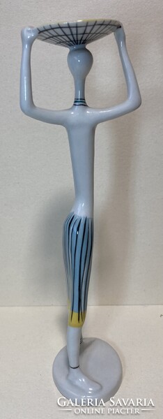 Drasche art deco tálat tartó lány (extra ritka)