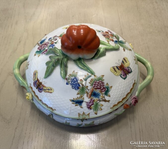 Ó-Herendi Viktória Királynő mintás rokályos étkészlet az 1900-as évek elejéről!Ritkán fellelhető!