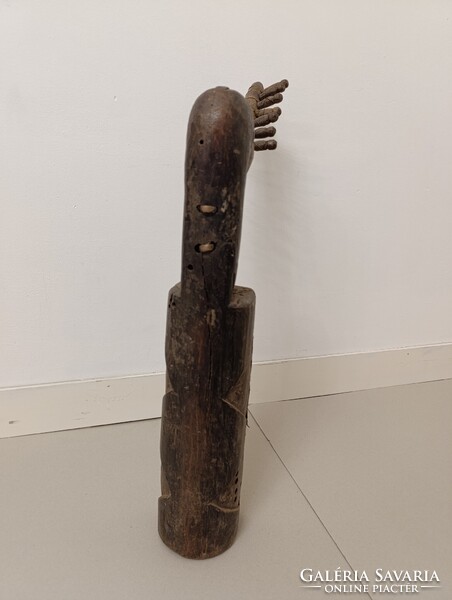 Antik afrikai pengetős húros lant hangszer Fang népcsoport Gabon faragott szobor 369 1418
