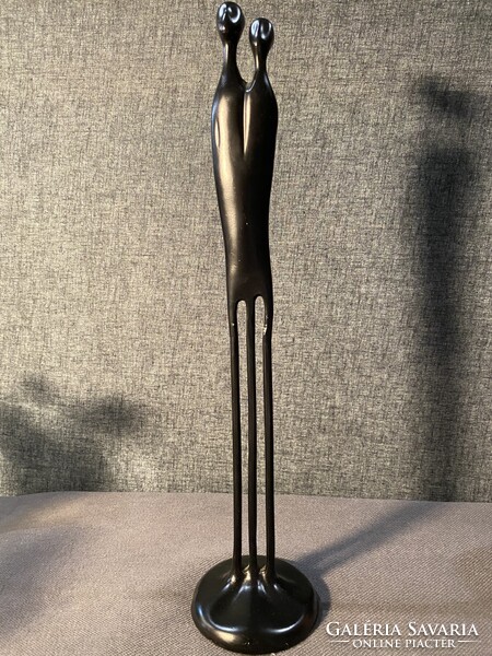 SALVADOR DALÍ STÍLUSÁBAN NAGYMÉRETŰ ART DECO FÉM SZOBOR !!  “EGGYÉVÁLÁS!”   43X9,5 cm!!!