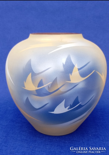 Retró  Japán Kutani Yaki Ware Unkaitssuru porcelán váza