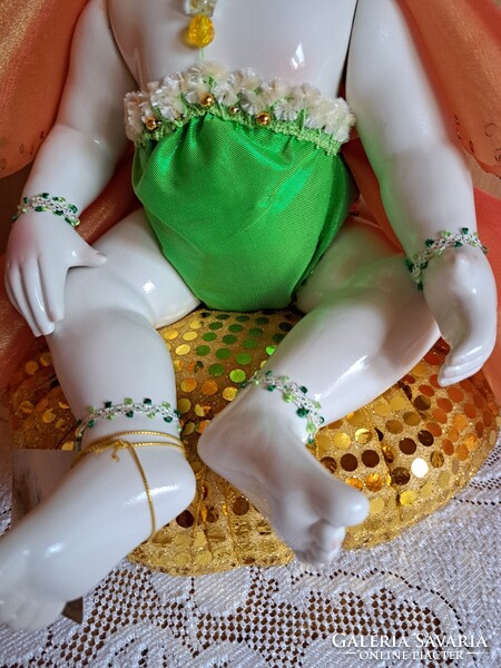 40 cm Fehèr , teljes test porcelànbaba,