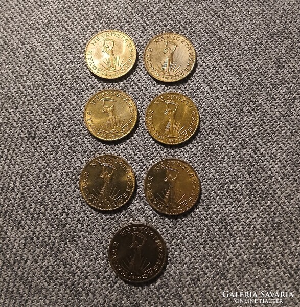 1983 -1989 TELJES 10 forint FT sor UNC verdefényes forgalmi sorokból összeállítva
