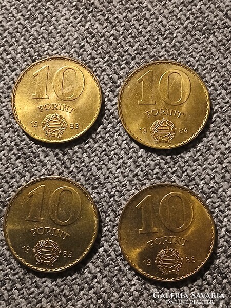 1983 -1989 TELJES 10 forint FT sor UNC verdefényes forgalmi sorokból összeállítva