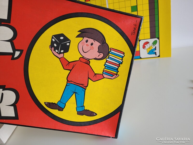 Retro régi játék AKI MER AZ NYER mid century társasjáték Tankó Minerva