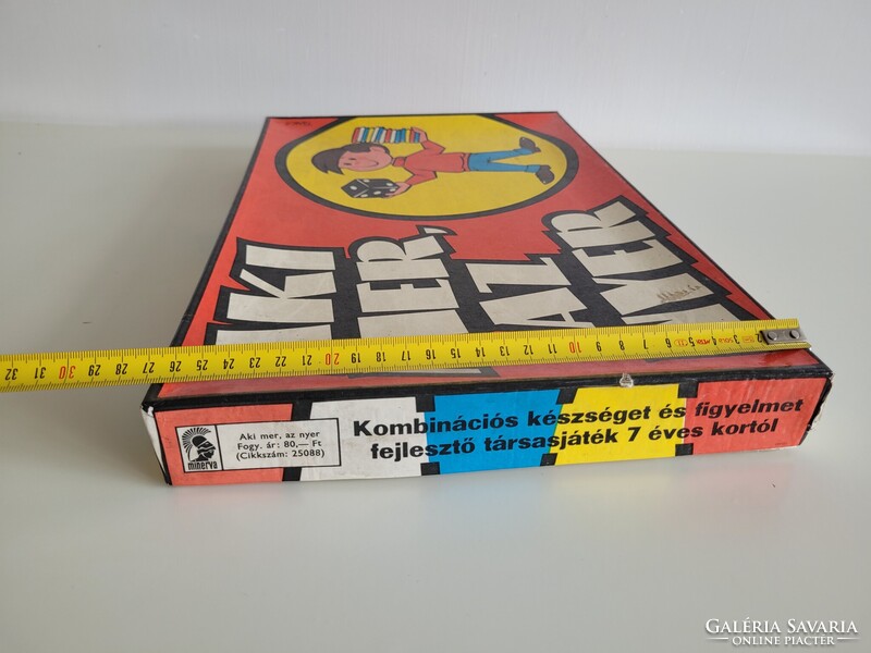 Retro régi játék AKI MER AZ NYER mid century társasjáték Tankó Minerva
