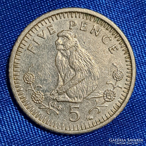 Gibraltár 5 Penny 2001.  (807)