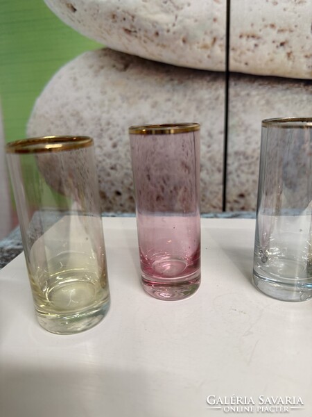 Színes Üveg Cső Poharak 6 db A135