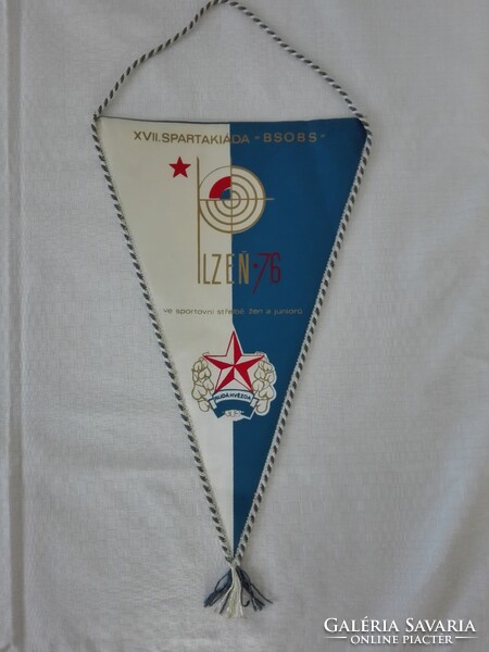 Sport zászló sportlövő Plzen 1976 Csehszlovákia