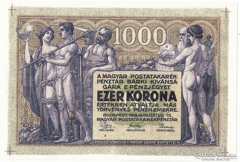 Magyarország 1000 korona REPLIKA 1919 UNC