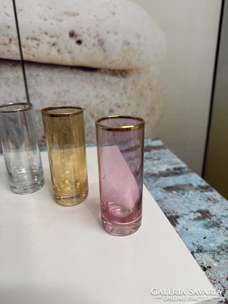 Színes Üveg Cső Poharak 6 db A135