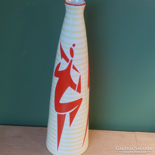 Ritka gyűjtői Török János Zsolnay Jazz Váza 40 cm