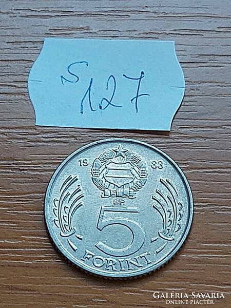 MAGYAR NÉPKÖZTÁRSASÁG 5 FORINT 1983 Réz-nikkel, Kossuth Lajos   S127