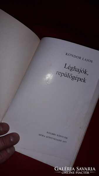 1984. BÚVÁR ZSEBKÖNYV - Kondor Lajos :Léghajók, repülőgépek Kolibri könyvek könyv képek szerint MÓRA