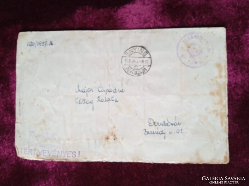 D205333 ENYING -Vági Károly - bírói ítélet - sok illetékbélyeggel -1930 Postázva Major -Dokmbóvár