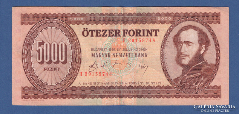 5000 Forint 1990 H