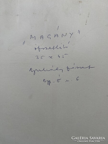 Buhály József: Magány - linó