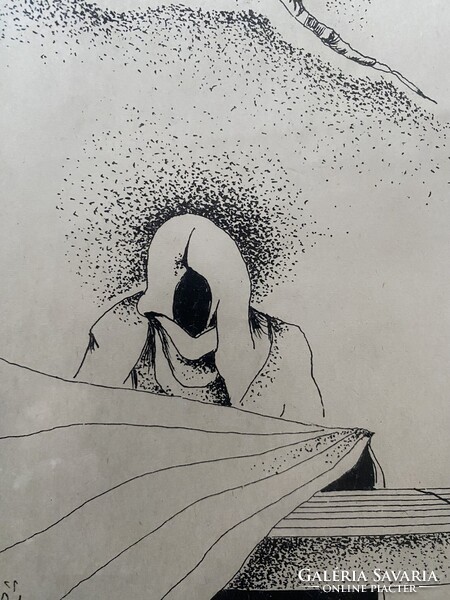 Buhály József: Magány - linó