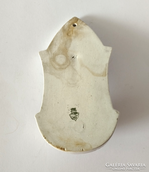 RÉG PAJZS JELZETT ZSOLNAY PORCELÁN SZENTELTVÍZTARTÓ 1930-40-ES ÉVEK