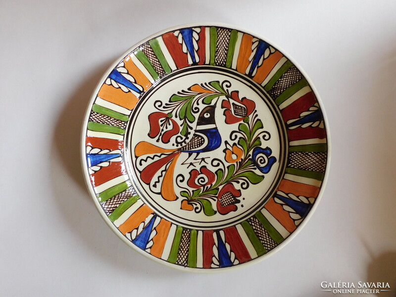 Korondi Simó János madaras tál  - 23.5 cm