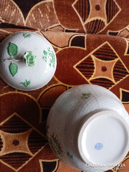 Nanking mintás herendi porcelán bonbonier