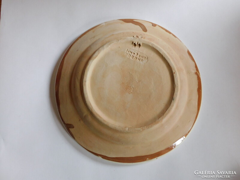 Korondi Simó János madaras tál  - 23.5 cm