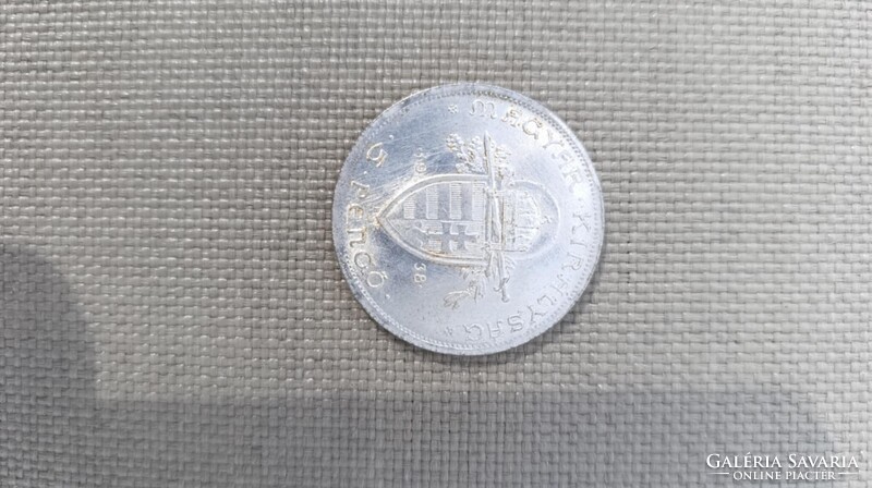 Szent István Vas  5 pengő 1938