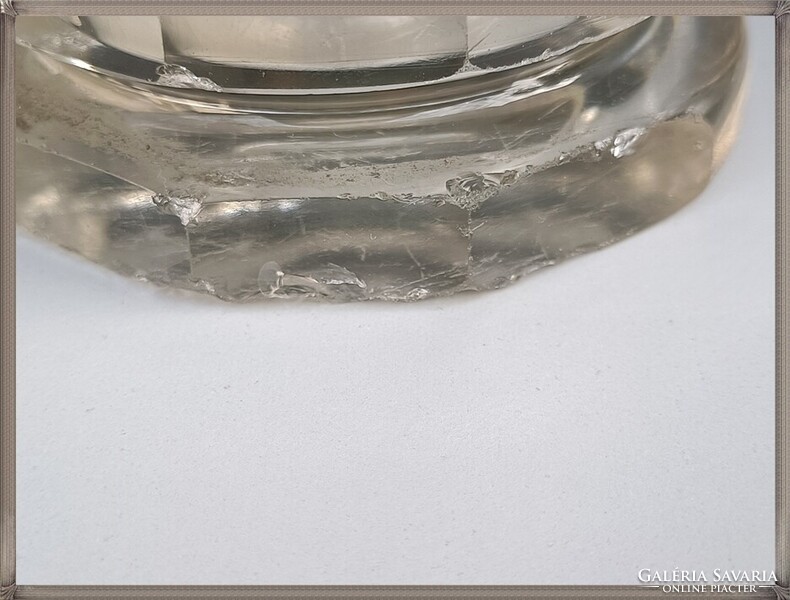 Collector's Enamel-painted Antique Glass Beer Mug from the 1890s